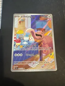 Pokemon TCG Lickitung 180/162 Temporal Forces Holo Card Illustration Rare - Image 1
