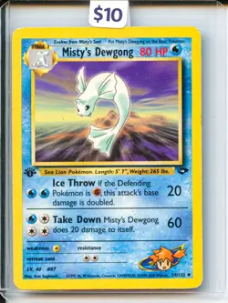 Misty’s Dewgong 1st Edition Gym Challenge 54/132 Vintage Pokemon Card WOTC - Image 1