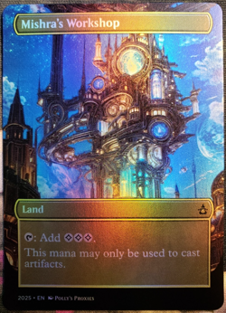 Mishra's Workshop FOIL Proxy Playtest Card with Custom Art Design - Image 1
