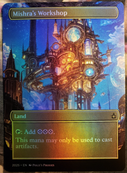 Mishra's Workshop FOIL Proxy Playtest Card with Custom Art Design - Image 3