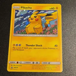Pokemon Card TCG - Pikachu SM206 Black Star Promo Sun & Moon Promos NM - Image 1