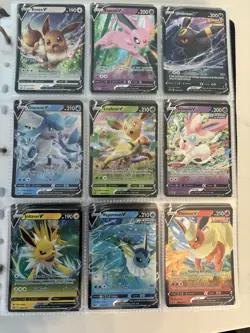 Eevee Evolutions V Promo Complete SWSH 9 Card Set Eeveelutions Pokemon TCG NM - Image 1