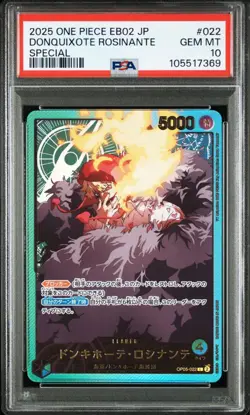 PSA 10 Donquixote Rosinante L OP05-022 EB02 GOLD FONT Anime 25 One Piece Card JP - Image 2