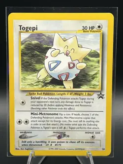 Togepi 30 WOTC Black Star Promo Pokemon Card NM - Image 1