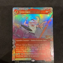 Gwen Stacy (0209) (Borderless) (Foil) Marvel's Spider-Man Foil MTG set - Image 1