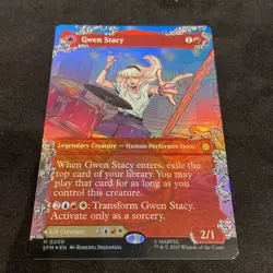 Gwen Stacy (0209) (Borderless) (Foil) Marvel's Spider-Man Foil MTG set - Image 2