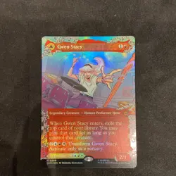 Gwen Stacy (0209) (Borderless) (Foil) Marvel's Spider-Man Foil MTG set - Image 5