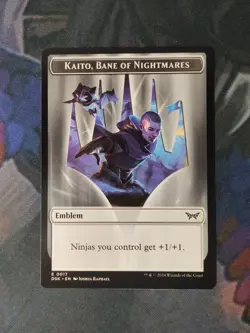 Kaito, Bane of Nightmares - Emblem | 7% Off 2+ | Duskmourn | NM | MTG - Image 1