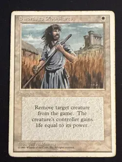 1x Swords to Plowshares 4th Edition HP MTG Magic the Gathering x1 MKE - Image 1