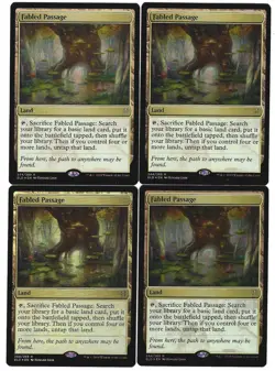 Fabled Passage Foil x4 9/10 NM- Magic Throne of Eldraine LELDFP-01 - Image 1