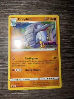 Donphan SWSH067 Holo Vivid Voltage Prerelease NEAR MINT Promo Stamped Pokemon - Image 1