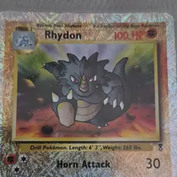 Pokemon 2002 Legendary Collection RHYDON Reverse Holo 35/110 LP/MP - Image 5