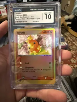 Pokemon - Torchic Reverse Holo 008 - Black Star Promos - Graded CGC 10 - Image 1