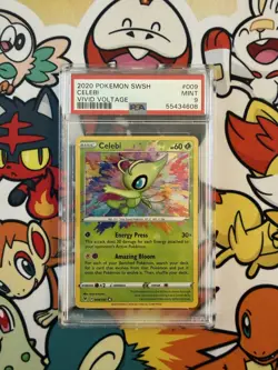 2020 Pokemon Celebi 009/185 Vivid Voltage Holo Rare PSA 9 Mint | Fast Ship! - Image 1