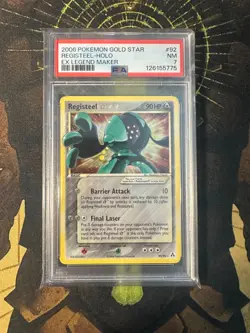Pokemon Registeel Gold Star 92/92 Legend Maker PSA 7 - Image 1