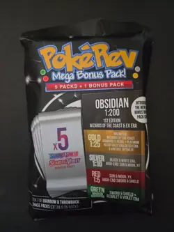 Sealed Pokemon PokeRev Obsidian Pack 7.0-5 packs + 1 mega bonus pack ES0026B - Image 1