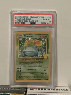 2021 Pokemon Celebrations Venusaur-Holo Classic Collections #15 PSA 10 - Image 1