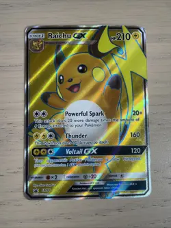 Pokemon TCG Raichu GX SM Black Star Promo SM90 Holo Promo - Moderatley Played - Image 1