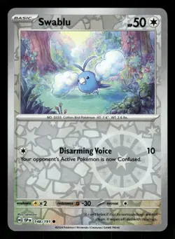 2024 Near Mint Pokemon 148/191 H Swablu Reverse Surging Sparks SSP English - Image 1