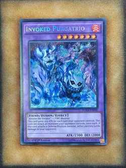 Yugioh Invoked Purgatrio FUEN-EN030 Secret Rare 1st Ed LP - Image 1