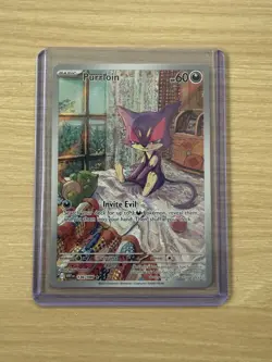 Pokemon TCG Purrloin 136/086 Illustration Rare - S&V White Flare Set - NM / M - Image 4