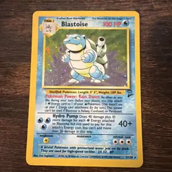Pokemon TCG 1995 Blastoise Base Set 2 Holo Rare 2/102 LP Condition *RD* - Image 1
