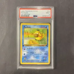 1999 POKEMON FOSSIL 1ST ED #53 PSYDUCK PSA 9 - Image 1