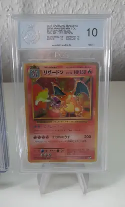 Pokemon CP6 20th Anniversary 1st Edition PGS 10 Basis Holos MINT Charizard Mew - Image 2