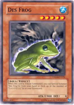 Yugioh! MP Des Frog - DR04-EN026 - Common - Unlimited Edition Moderately Played, - Image 1