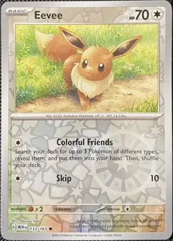 Eevee 133/165 Sv: Scarlet & Violet 151 Reverse Holo - Pokemon Card - Image 1