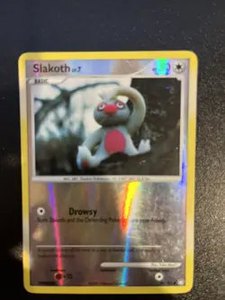 SLAKOTH Reverse Holo 99/123 COMMON Mysterious Treasures Pokemon Card 2007 - Image 1