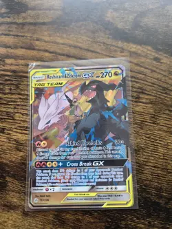Pokemon Tag Team Reshiram Zekrom GX Full Art Holo Card 157/236 Sm-Cosmic Eclipse - Image 1