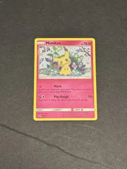 Mimikyu Promo SM163 Team Up Blister Pokemon Card Sun & Moon Holo SO SHARP - Image 1