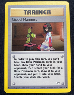 Good Manners 111/132 Gym Heroes Set Pokemon Card (NM/LP) - Image 1