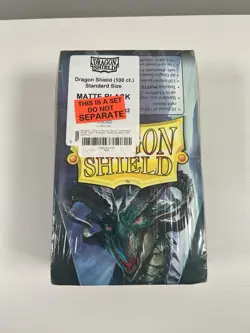 Dragon Shield Matte Black Sleeves - Standard Size - 10 Pack Display Case - Image 1