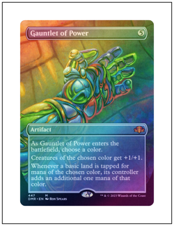 1x Gauntlet of Power, Borderless Art Foil, Magic MTG NM - Image 1
