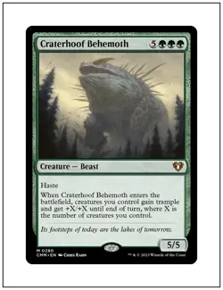 1x Craterhoof Behemoth, Commander Masters, Magic the Gathering MTG NM - Image 1