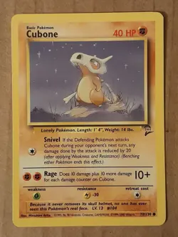 Pokemon Cubone 70/130 Base Set 2 NM See Pictures - Image 1