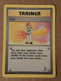 Pokemon Lass 104/130 Base Set 2 Rare LP See Pictures - Image 1