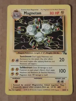 Pokemon Magneton 26/62 Fossil Rare LP See Pictures - Image 1