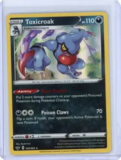 Toxicroak 124/202 Holo Rare | 2020 Sword & Shield | Pokemon KR1 - Image 1