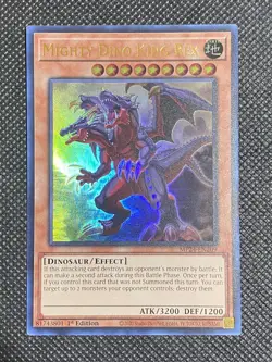 YuGiOh! - Mighty Dino King Rex MP24-EN209 Ultra Rare 1st Edition Near Mint - Image 1
