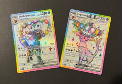 Pokemon TCG; Umbreon & Espeon Black Star Promo SVP175 SVP176 Figure Collection - Image 1