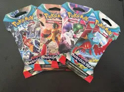 Pokemon TCG Paradox Rift Sleeved Booster Pack Set - 4 PACKS 1 Of Each ART - Image 1