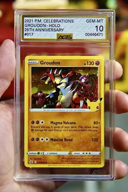 Pokemon Celebrations Classic Collection Groudon 017/025 AGS Gem-MT 10 Holo 2021 - Image 4