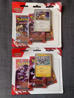 Pokemon Scarlet & Violet Destined Rivals Three Booster Blister Pack BUNDLE OF 2! - Image 1