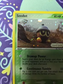 Pokemon TCG EX Legend Maker Seedot 61/92 Reverse Holo Lightly Played - Image 2
