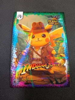 Indiana Jones (Pikachu) #167 - Galaxy Holo - Electric Pikachu Cosplay - Pokemon - Image 1