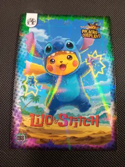 Lilo & Stitch (Pikachu) #198 - Galaxy Holo - Electric Pikachu Cosplay - Pokemon - Image 1
