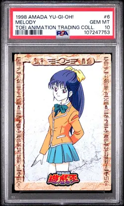 1998 AMADA YU-GI-OH! TOEI ANIMATION TRADING COLL #6 MELODY PSA 10 - Image 1
